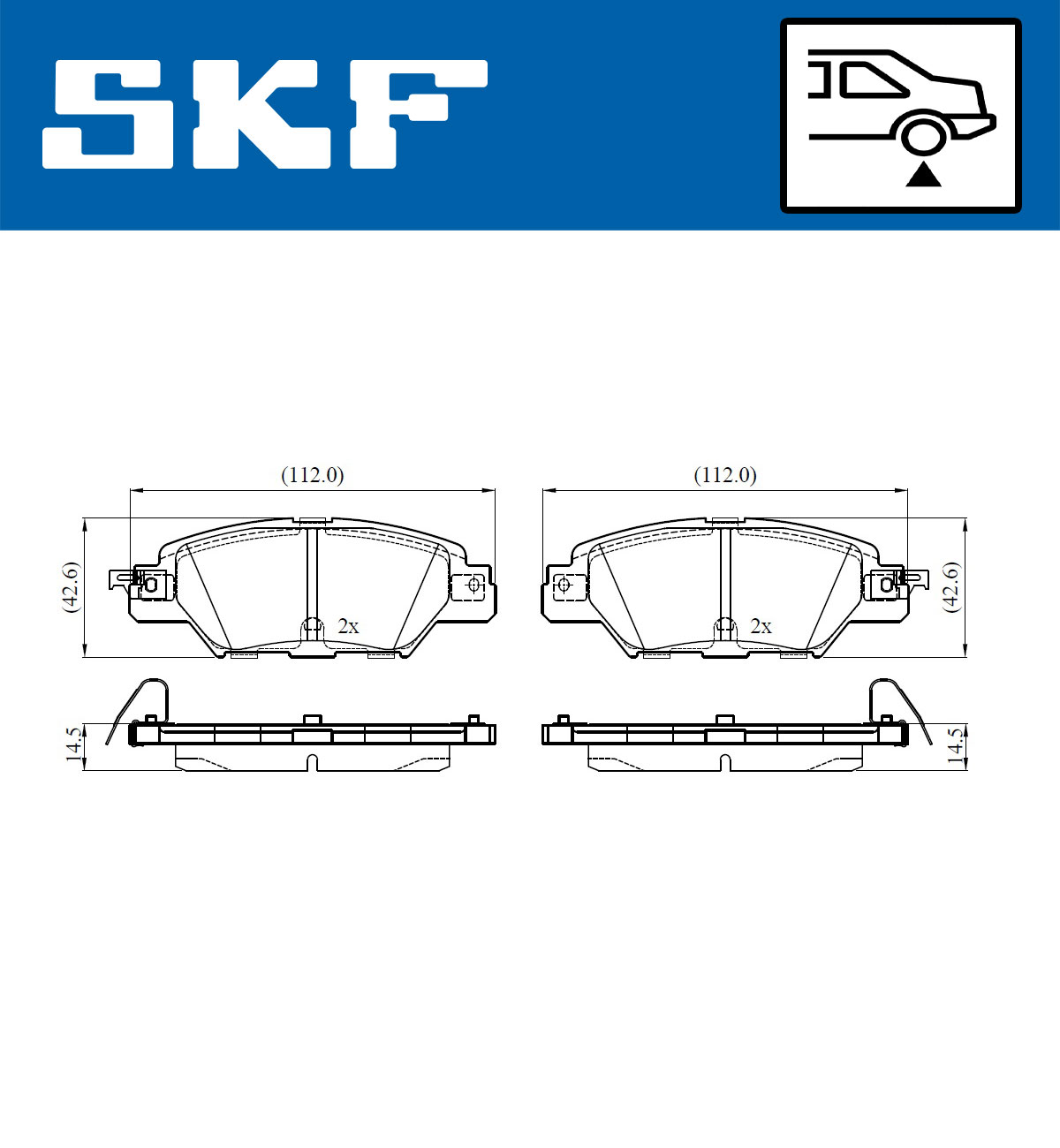Placute frana SKF VKBP90415A